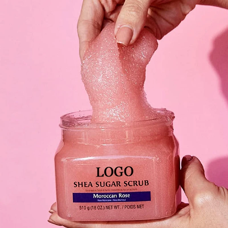 Натуральный Питательный Скраб нежный отшелушиватель скраб из марокканской розы и сахара Ши