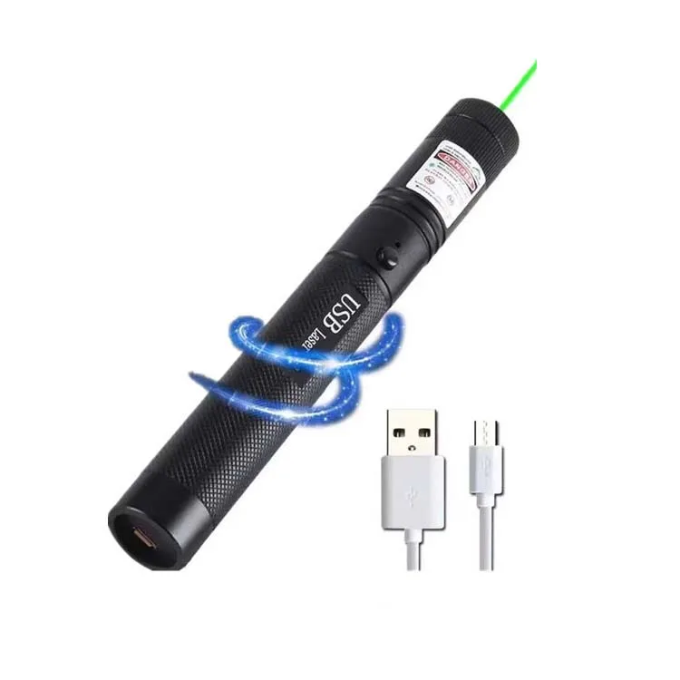 Upgraded USB rechargeable Green Laser Pointer Pen Powerful Handheld Laser Pen