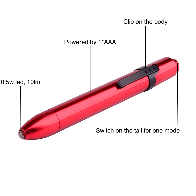 New Design Best Price Portable Mini Pocket Pens Led Flashlight Aluminum Led Medical Pen Light