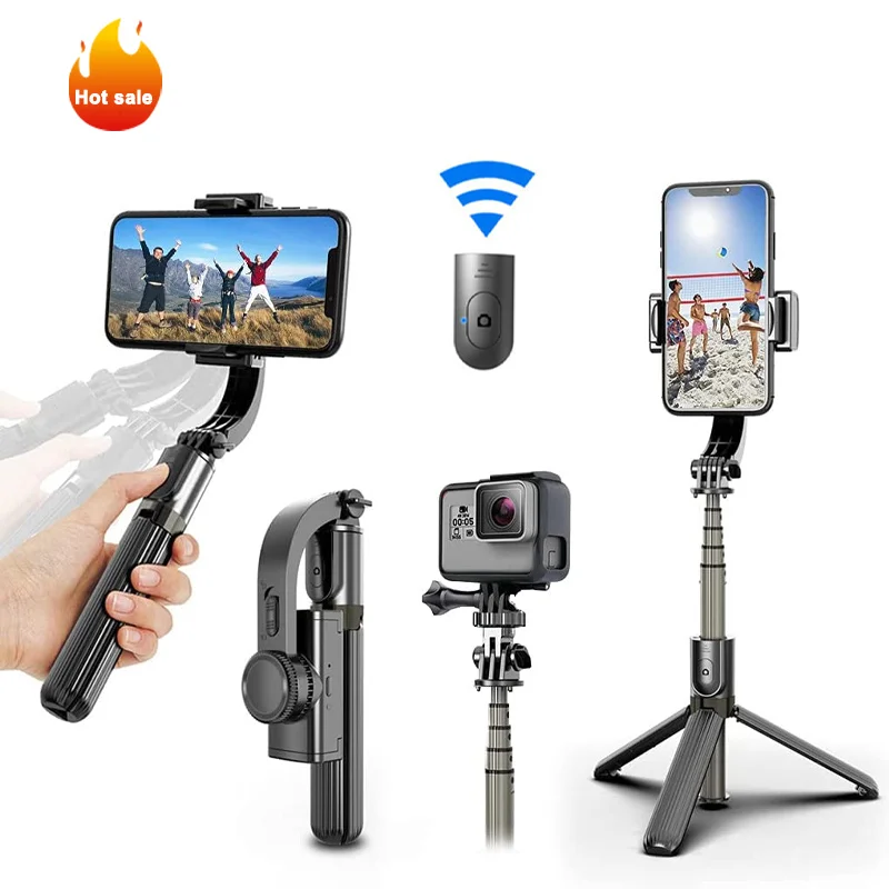 New Mobile Phone Gimbal Stabilizer Bar Selfie Stick with Tripod For Smartphone Wireless Handheld Sports Photography Selfie Stick