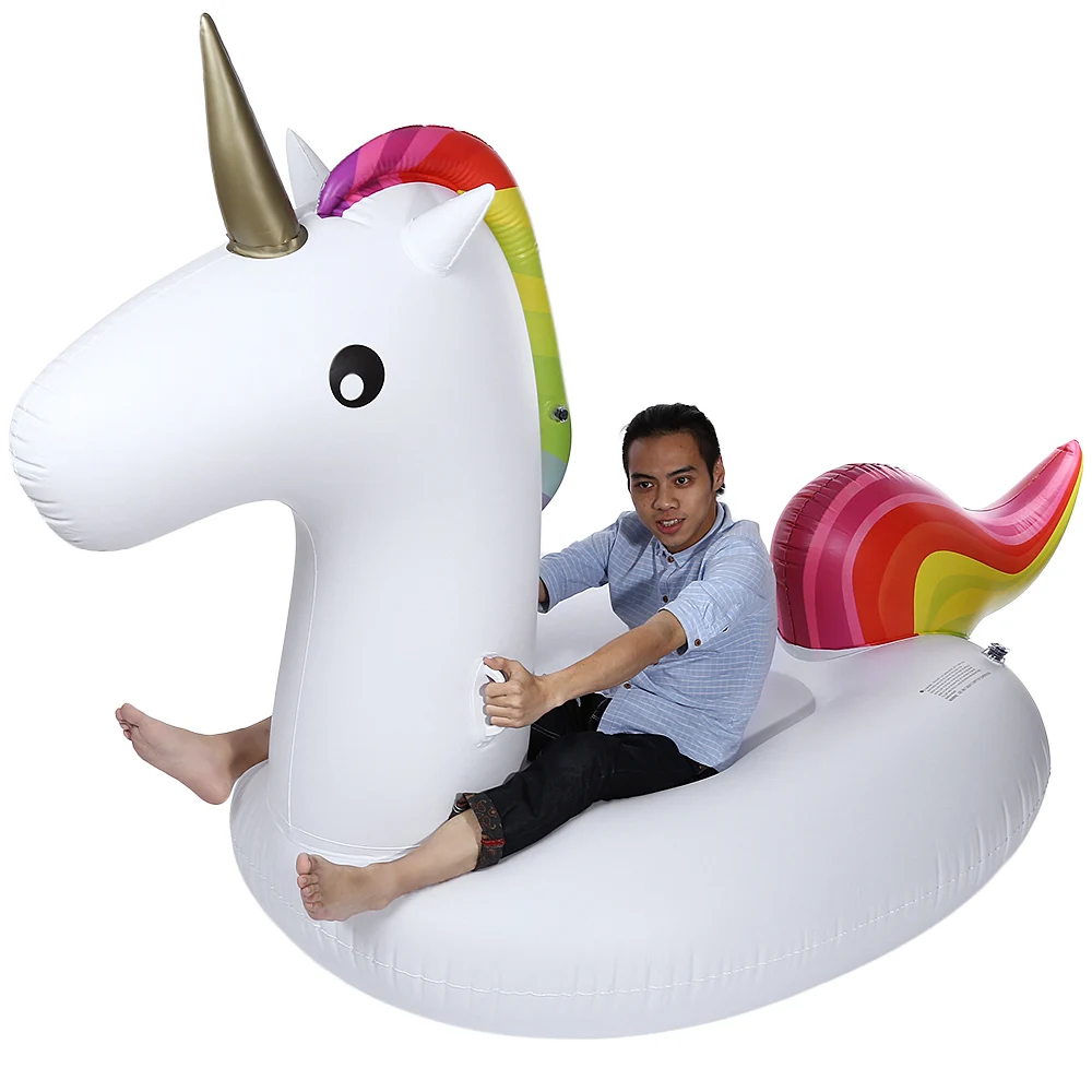 Custom Inflatable Water Float Rider Big Unicorn Pool Float Inflatable Floating Water  Unicorn Toys