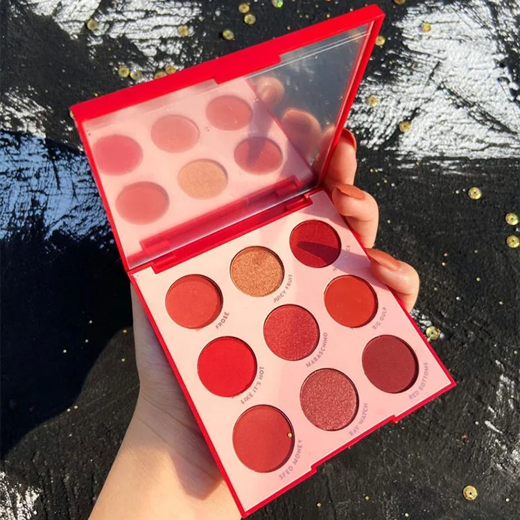 
Cosmetics eyeshadow palette vendor pressed glitter 9 fruit bright color waterproof high pigment candy eyeshadow 