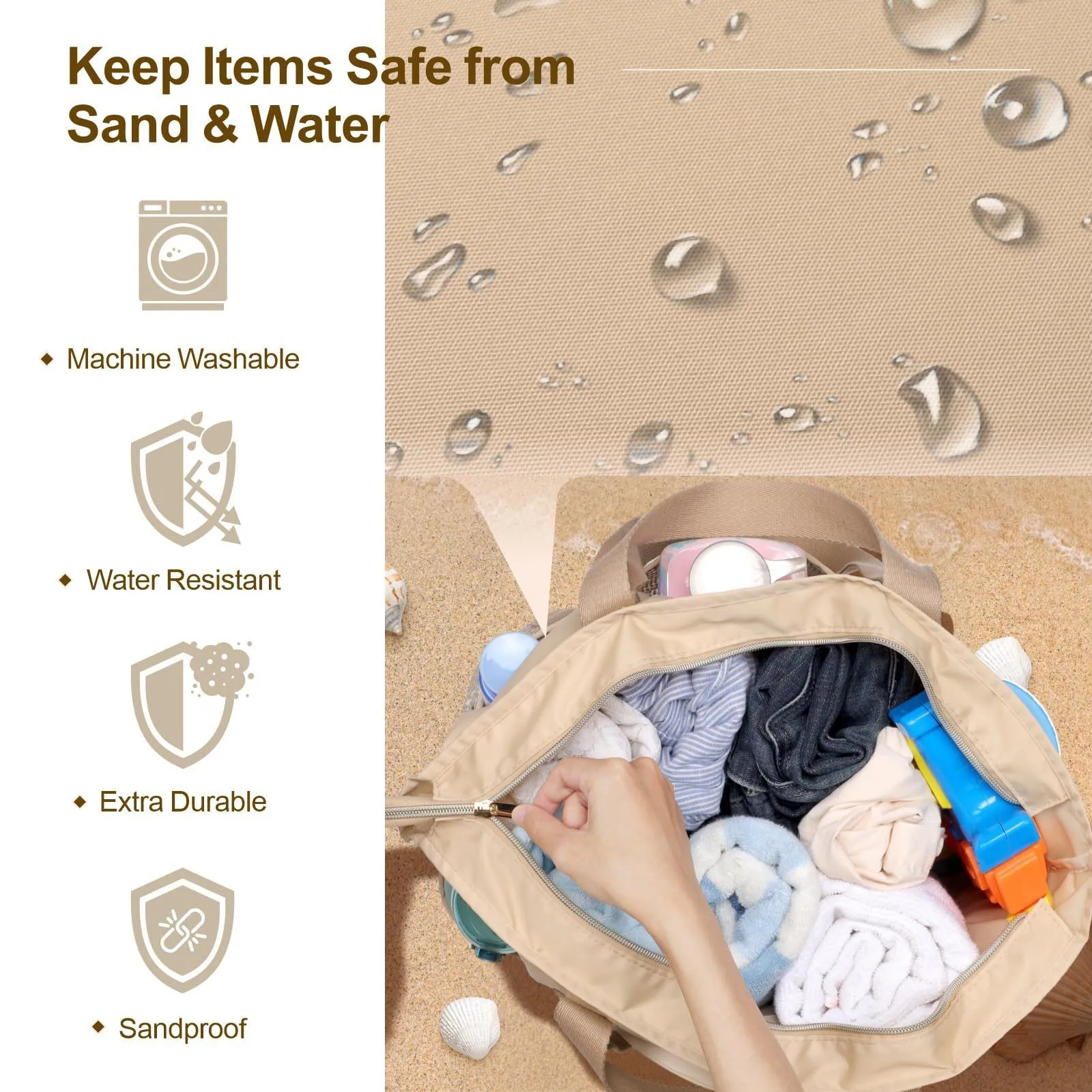 Large Tote Bag For Women Waterproof Beach Bag Pool Bag