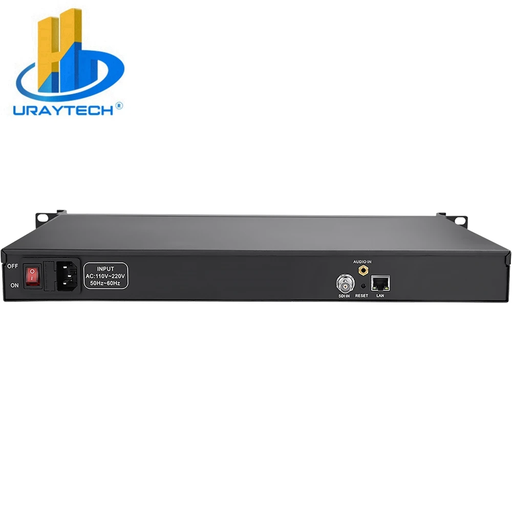 URay 1U Rack 1 channel HEVC H.265 SD HD 3G SDI To IP HD Video Encoder IPTV Encoder for Live Streaming RTMP Encoder SDI