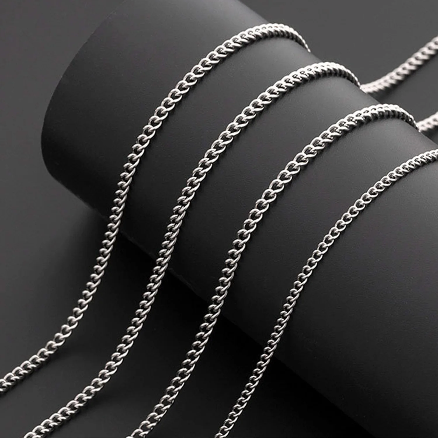 Wholesale 925 Sterling Silver Rhodium Plated 4mm 16 18 20 24 Inch Cuban Chain Necklace