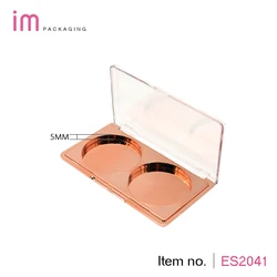 2 tone compact packaging cream blush ckeek empty palette compact gold blusher container