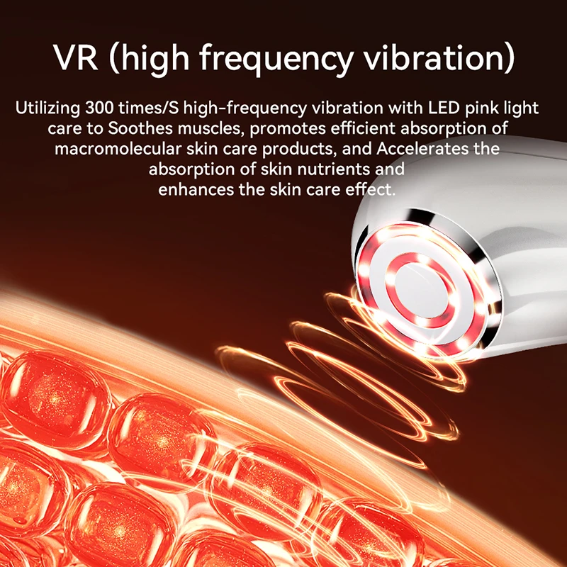 Portable Skin Rejuvenation Moist Face Lifting LED Nutrition EMS RF Beauty Device Facial Beauty Machine