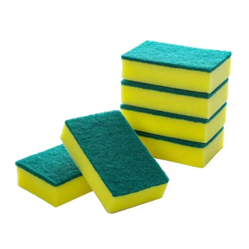 Factory Dish Pan Pot Washing Scrub Sponge Kitchen Thick Scrubber Pad Cleaning Scouring Sponge Pads Scourer Sponges