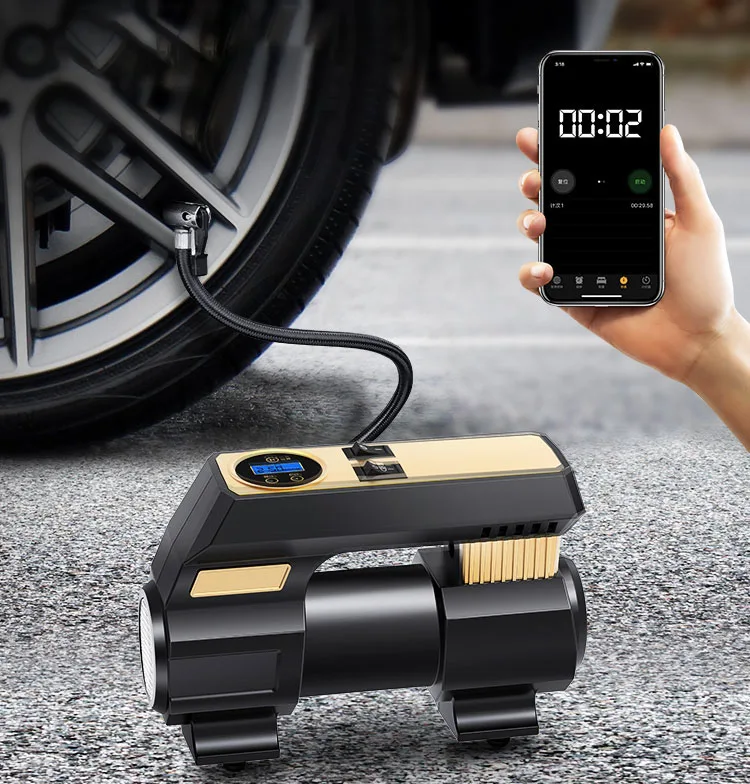 Ziyao Portable Digital Car Tire inflator Heavy Duty air Compressor 12V Tire Pump with Tire Pressure Gauge Auto-Off