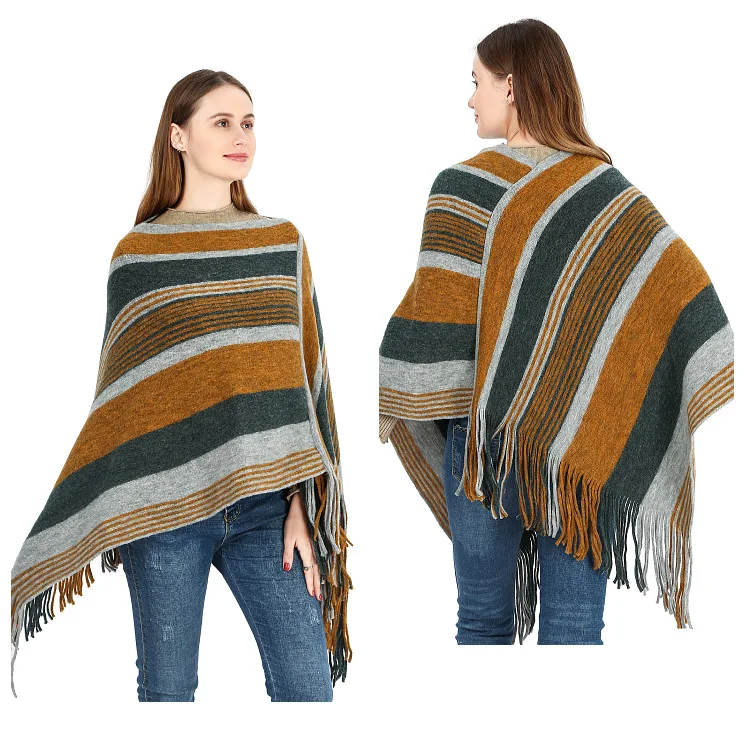 new styles fashion scarf shawl for winter sweater shawls poncho for ladies keep warm tricot knitted other scarf Factory customiz
