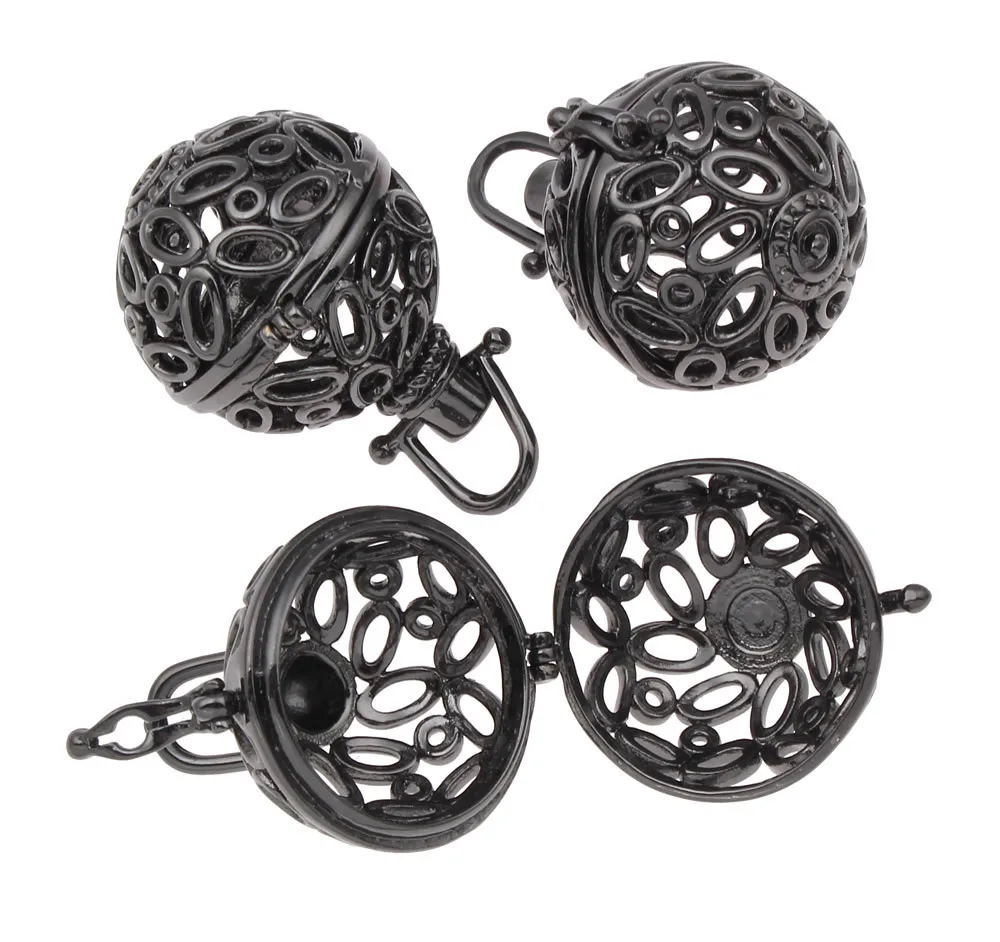 Jewelry Necklaces DIY hand made Round Locket Ball Cage Pendant Mountings Can Open Charms DIY Necklace Jewelry making