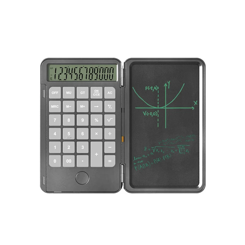 New Hot Selling Mini Graphical Calculator Portable Button Folding Scientific Calculator With Writing Tablet Board