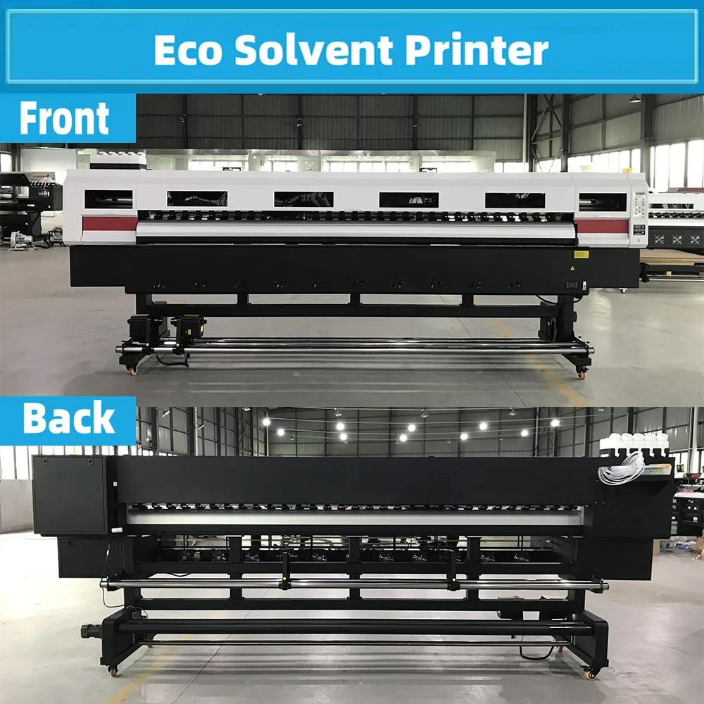 3.2m Large Format Banner Vinyl Sticker Digital Eco Solvent Printer Plotter with I3200/xp600 Inkjet Printers Provided 220V CMYK