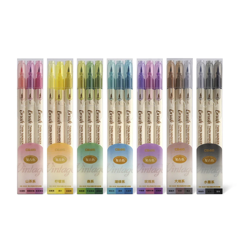 Dream Color Outline Pens Highlight Markers Gift Cards Drawing Writing Pens Double Line Pen