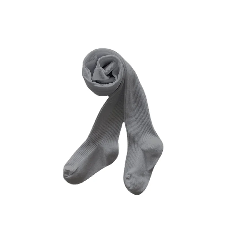 Solid Color Spring Autumn Girl Cotton Tights Kids Knitted Pantyhose Stockings Children Tights For Baby Girls Pantyhose