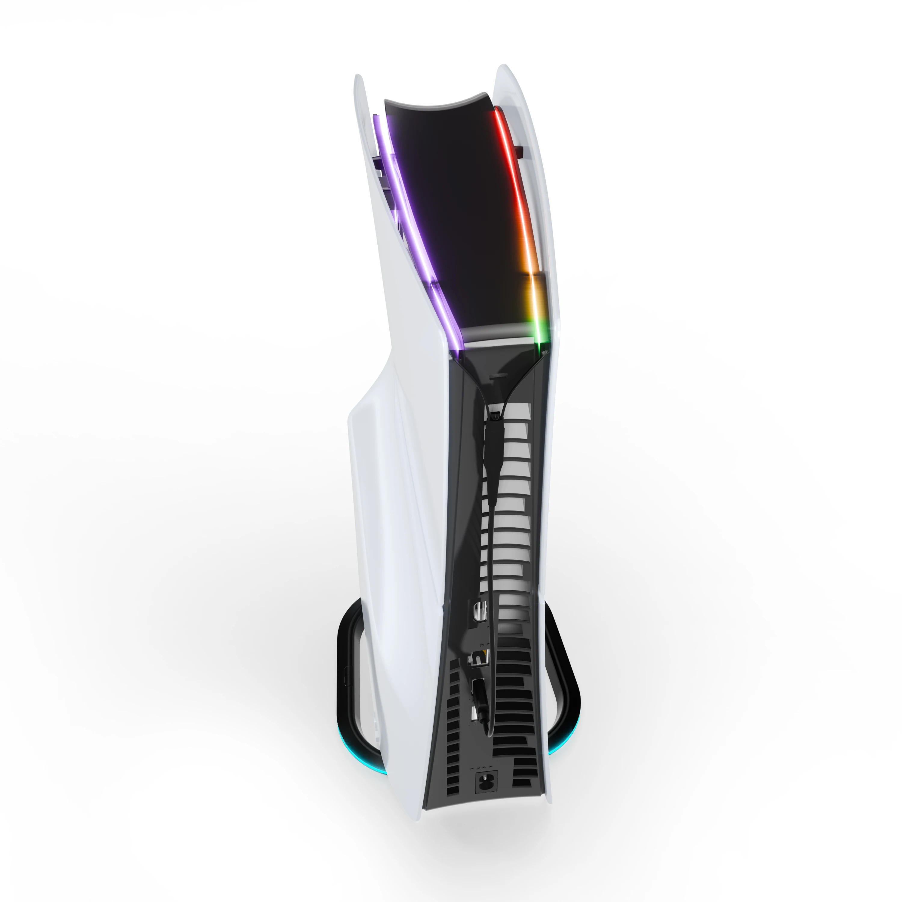 Multi-FunctionRGB Indicator Dual Controller Charger with Cooling Fan Vertical Console Stand PS5 Charging Stand Game Accessories