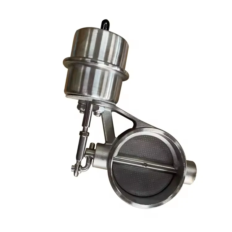 51mm Closed Stainless Steel Exhaust Control Valve Group Vacuum Actuator Cuts Off Negative Pressure Discharge