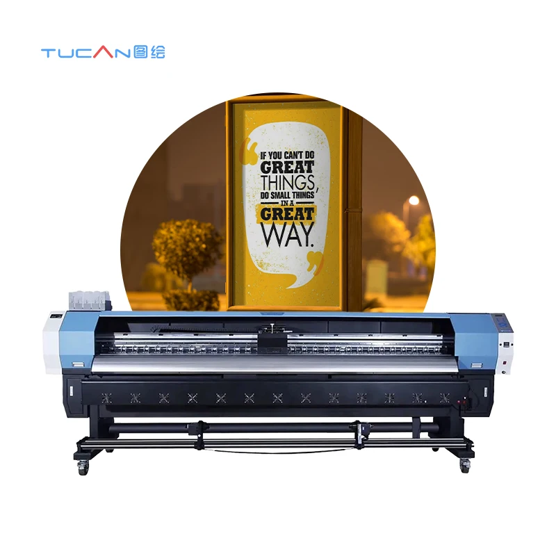 Multicolor machine 3.2m large format DX5 Printhead Double CMYK eco solvent printer for outdoor and indoor