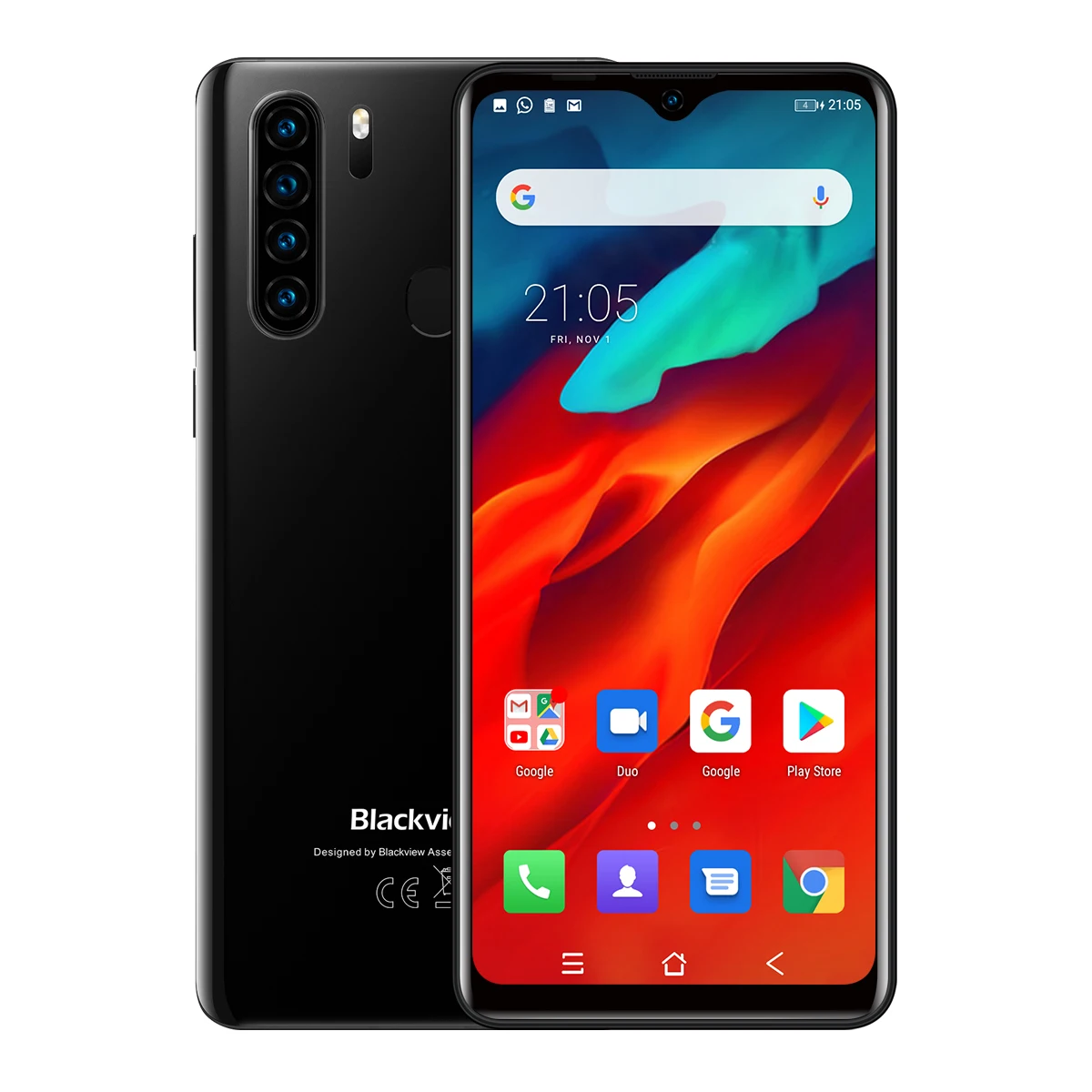 China Low Price Blackview A80 PRO mobile phone 6.49 inch HD+ Big Water Drop Screen 13MP Resolution Quad Rear Camera Smartphone