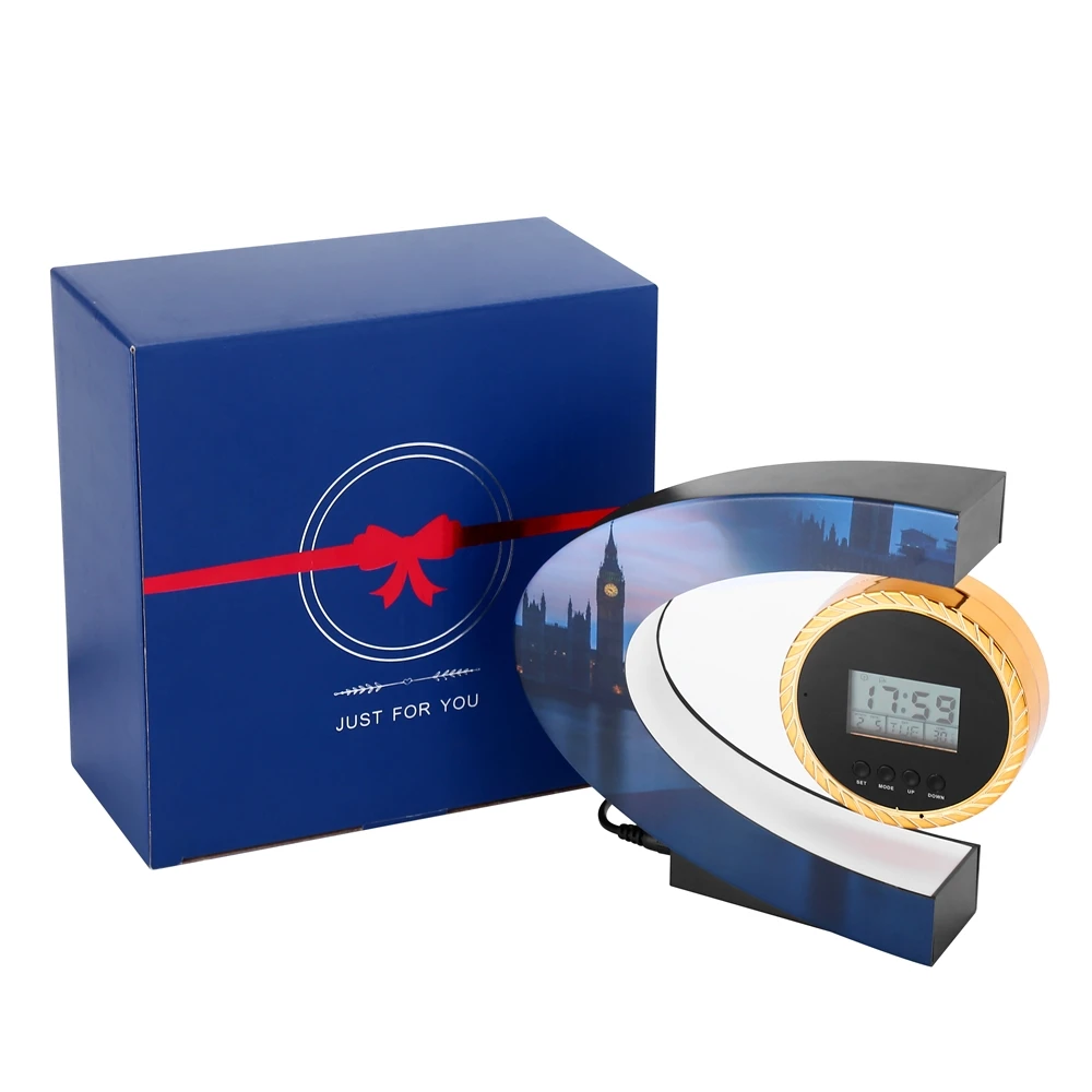 household electrical appliances magnetic levitation plastic crafts floating clock