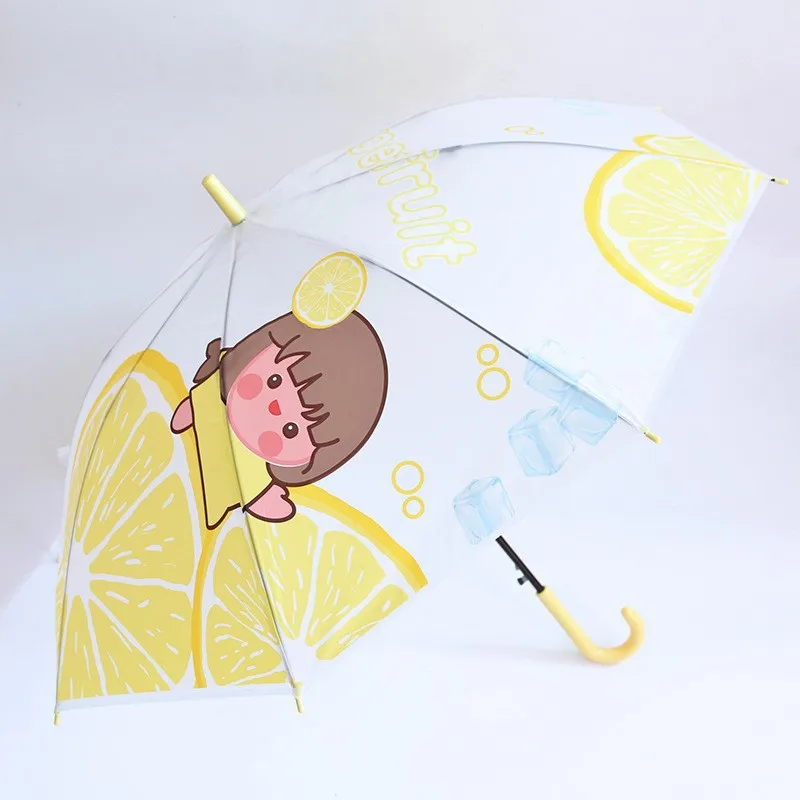 New Design 21 inch Automatic Straight EVA Rain Umbrella 8k Rib Sun Umbrella Transparent For Children