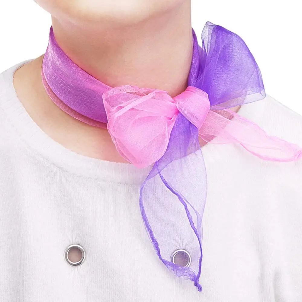 Square Dance Scarves Juggling Scarf Props Magic Silky Scarves Dressing Accessories & Decorations ( Multicolored)