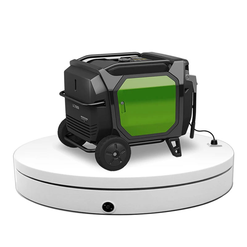 60cm White Metal 200kg capability rotating turntable Display Stand rotary plate Spinner with Outlet for powered product display