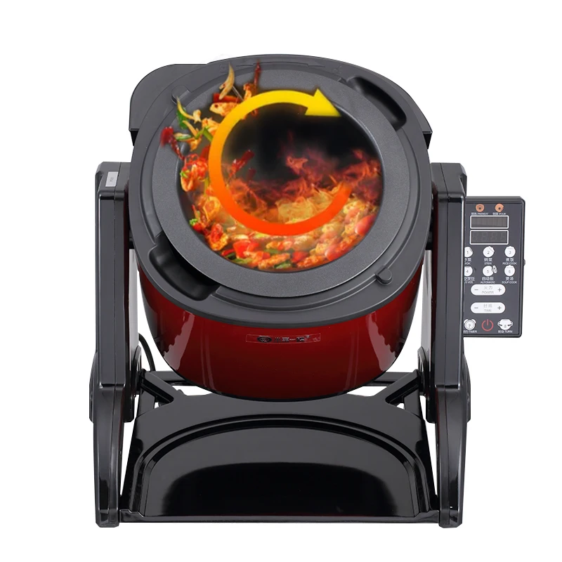 Intelligent Stir Fry Chicken Meat Cooking Mixer Machine Robot Fried Rice Fast Food Machine 2200w Cooking Robot Wok Food Cooker