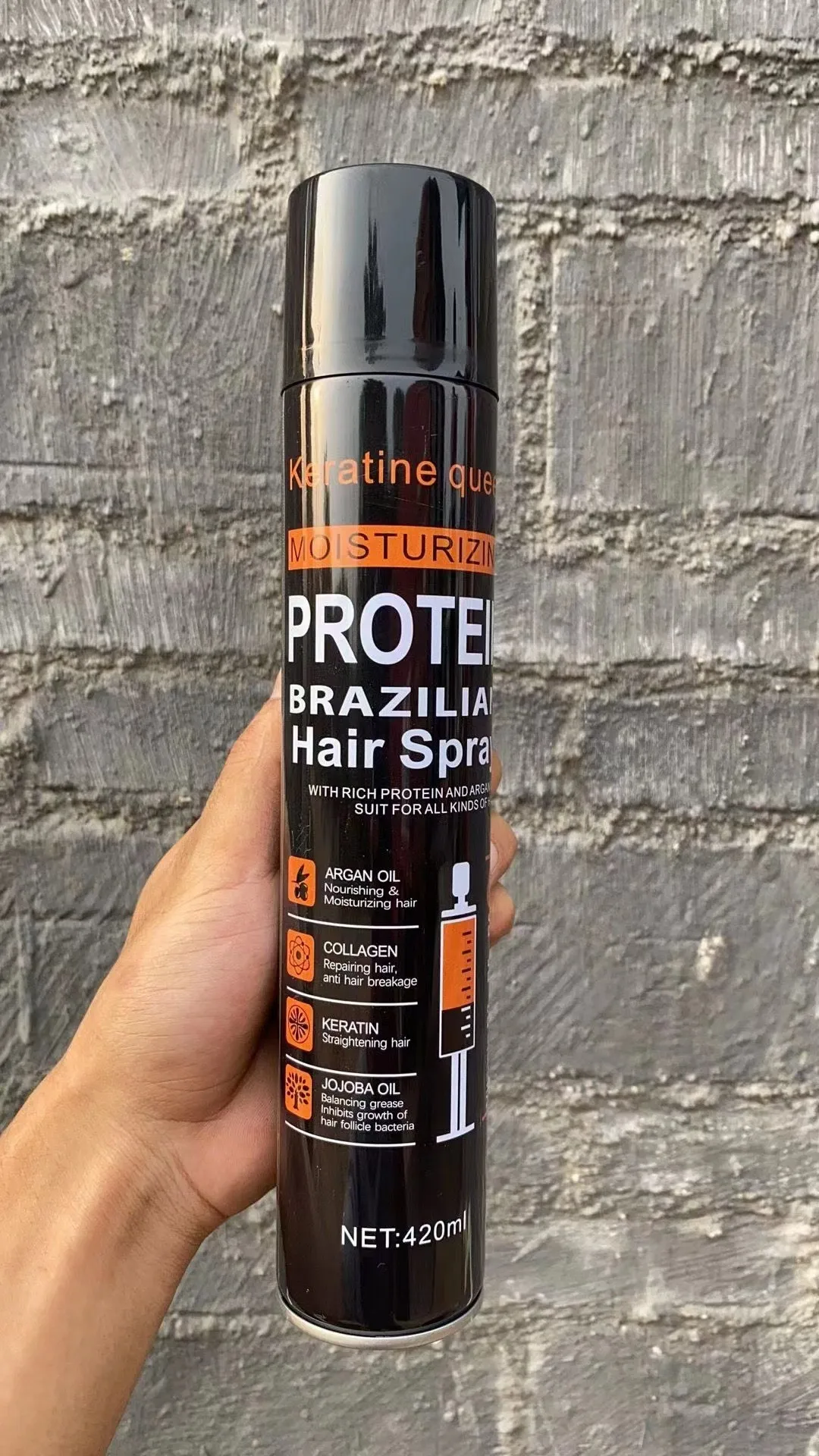 Wholesale Private Label Strong Hold Hair Spray for Man Fashion Styling Spray Organic Long-lasting Hair Styling Spray