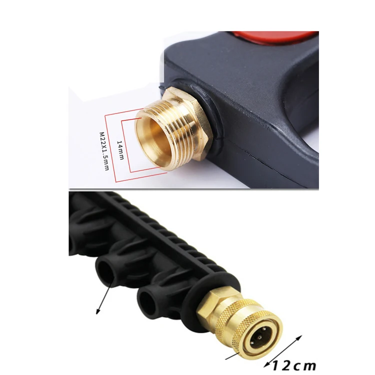 High Pressure Washer Water Gun Short Wand Tips Pistol Spray Gun Jet Lance Nozzle 4 Quick-coupler