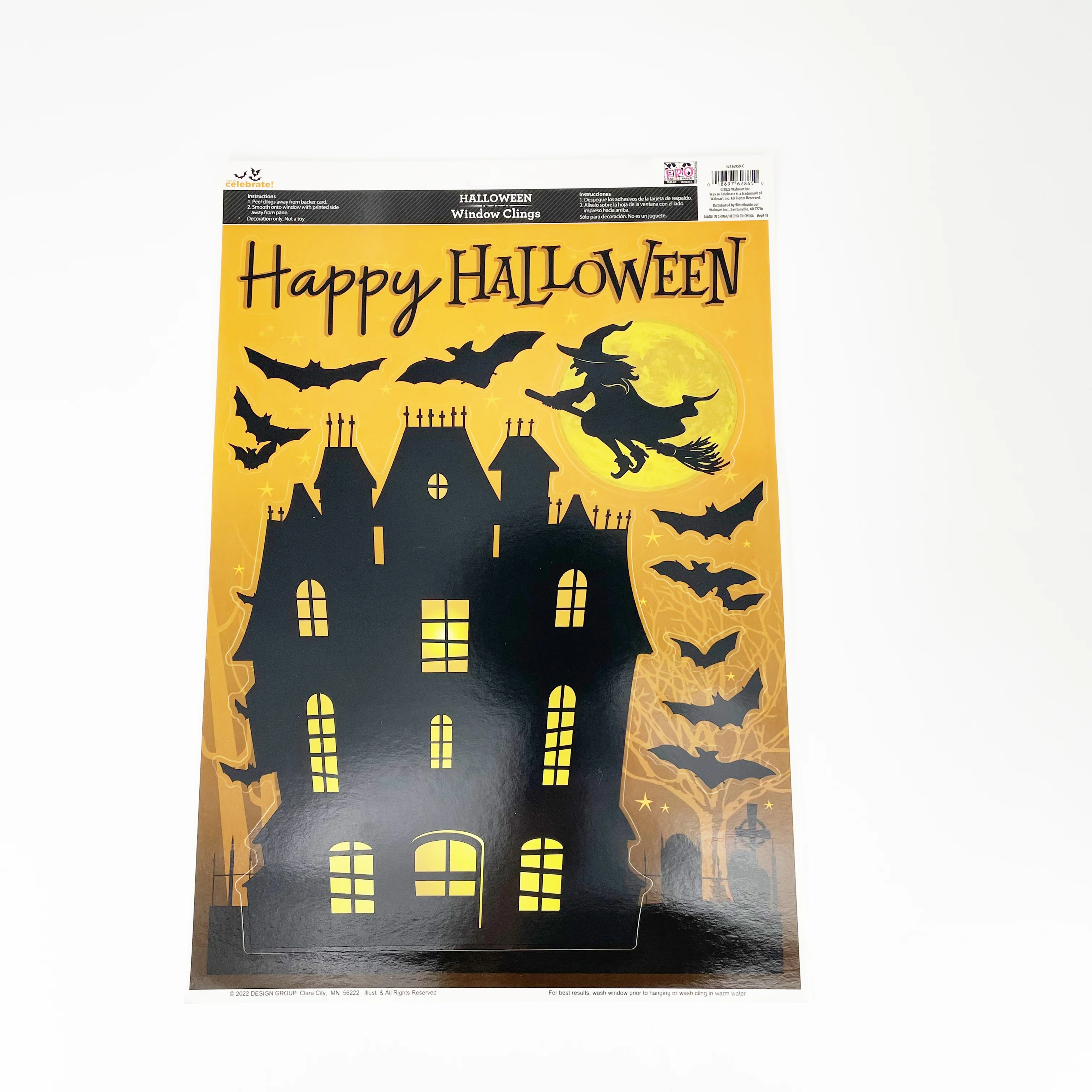 Static Cling Window Film (no glue) Stickers For Halloween Holiday Decoration