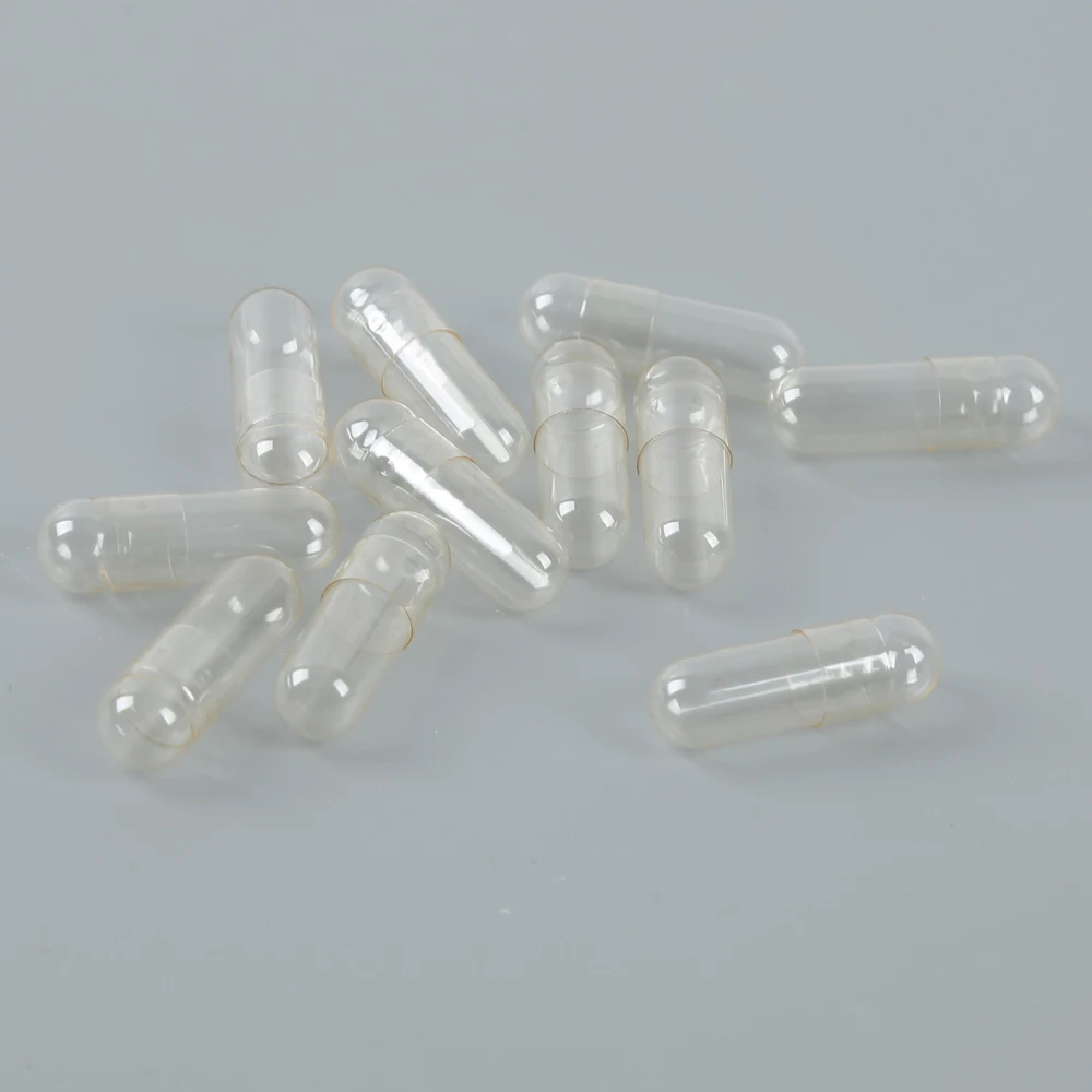 Transparent separated empty gelatin hard empty capsules size 00
