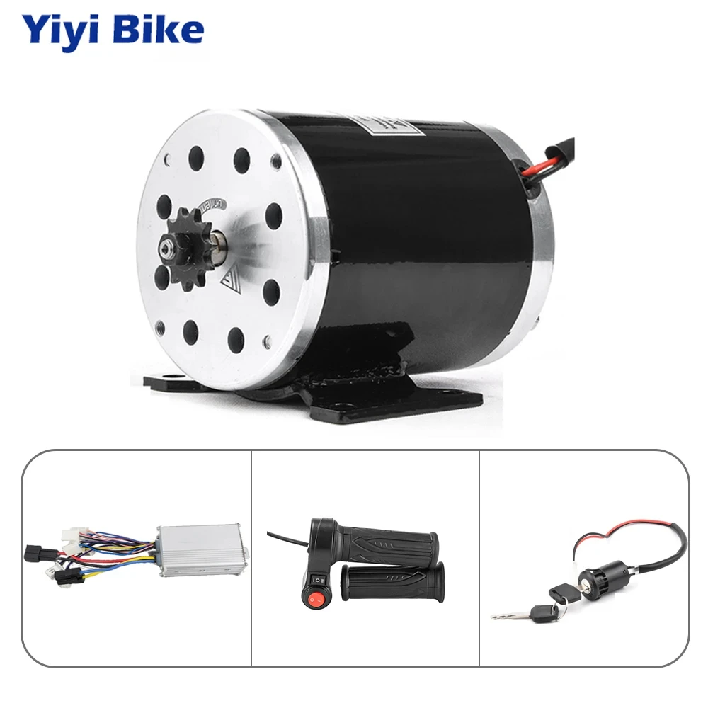 Electric Brushed Motor Conversion Kit 24V- 48V 500W 1000W DC Motor Controller Throttle for DIY Electric Scooter E Bike Go-kart