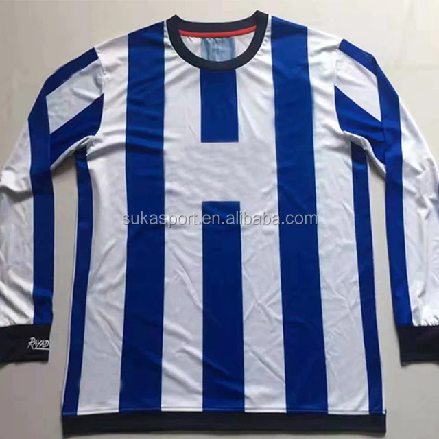 2019 клубный мир рейядос монтерровский Джерси синяя белая полоса с длинным рукавом мексиканский клуб Футбол Джерси Футбольная рубашка комплект