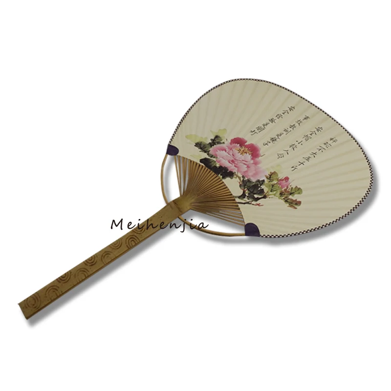 Shenzhen factory professional bamboo hand paddle paper fan