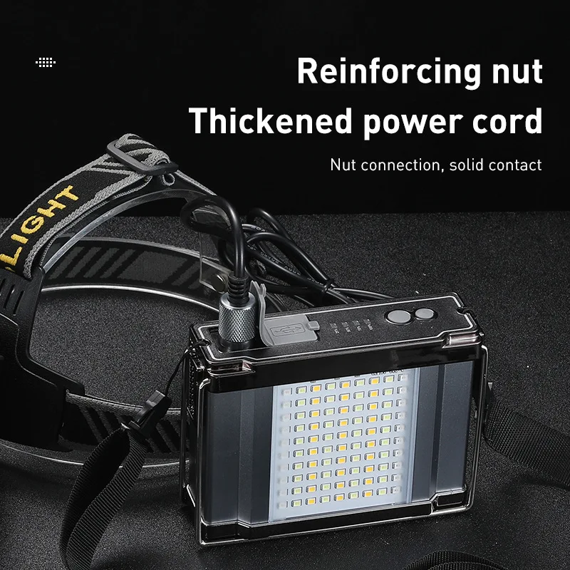 Strong Light Split Headlight Corded Rechargeable Safety Explosion-Proof Miners Mining Headlamp Cap Lamp USB Used as Power Bank