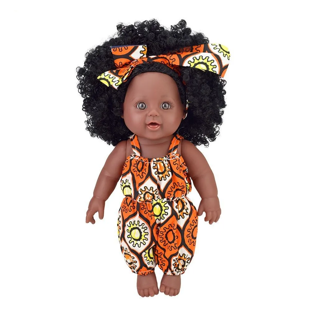 Great Birthday Present Elaborately Handcrafted Black Doll Toys with Afro Hair for Girls and Collectors