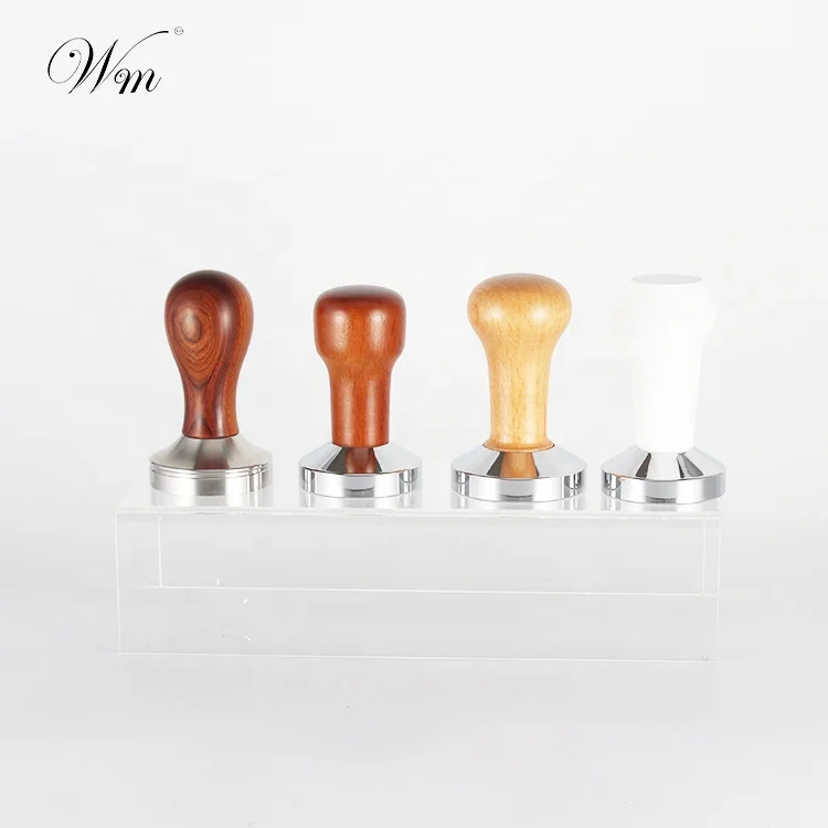 51mm 53mm 58mm  Espresso Machine Dedicated Coffee Tamper Coffee Bean Powder Hammer Press with Stainless Steel 304 Flat Base