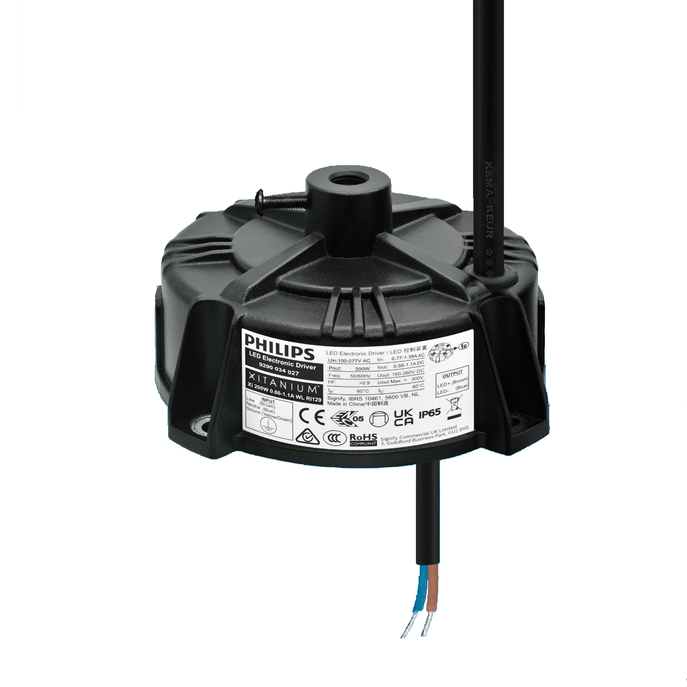 Xitanium Round Shape High Bay LED Drivers WL Independent  929003402780 Xi 200W 0.66-1.1A WL RI129