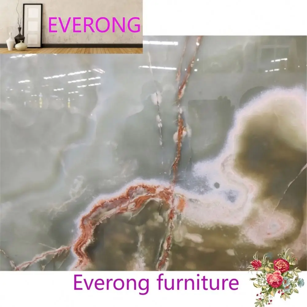 100% Natural Good Price Translucent Slab Polish Green Jade Onyx Marble For Home Building Interior Wall