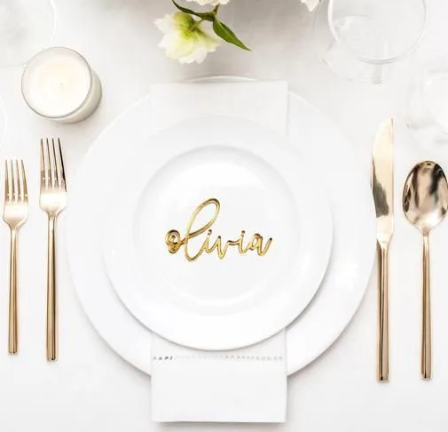 Custom Name Banquet Table Sign Cards Acrylic Plate Cards Wedding Supplies Supplies Decoration