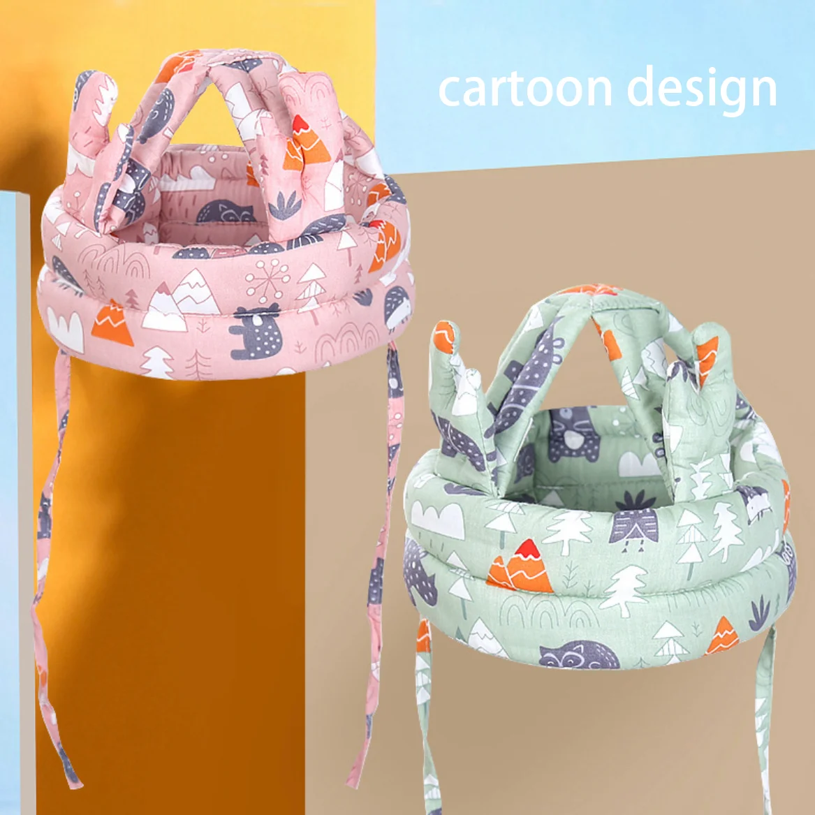 Baby Head Protector Wholesale Adjustable Anti-fall Infant Toddler Cushion Head Shape Protection Pillow Baby Safety Helmet