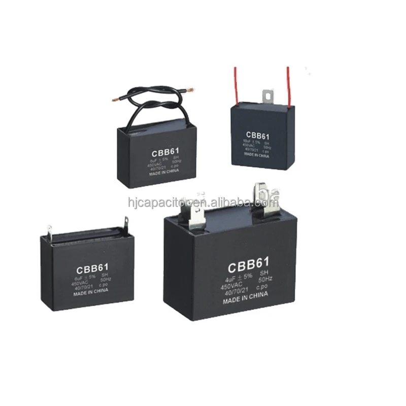 For Fan Ventilation Motor Driver Ect CBB61 450V 1/1.2/1.5/2/2.5/3/3.5/4/4.5/5/6/7/8/10/12/14/15/16/20 Uf