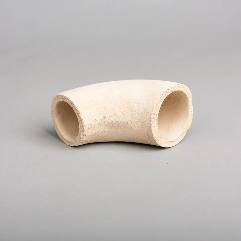 Diameter D40 - D50 mullite ceramic sprue ceramic tubes manufacturer, cast steel and cast iron resin sand reducer elbow series