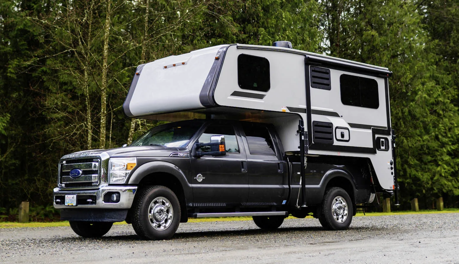 Manley Slide In Box Truck Cabover Cab Over Camper With King Bed Sleeps 4 For Utility Trailer F150 Half Ton Short Bed 