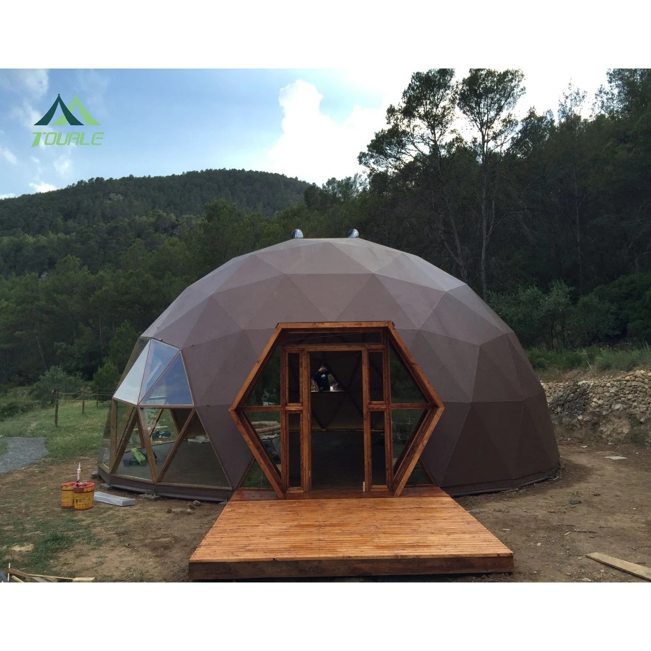 8 м 10 15 большая купольная палатка черная Роскошная гостиничная igloo сборный дом с