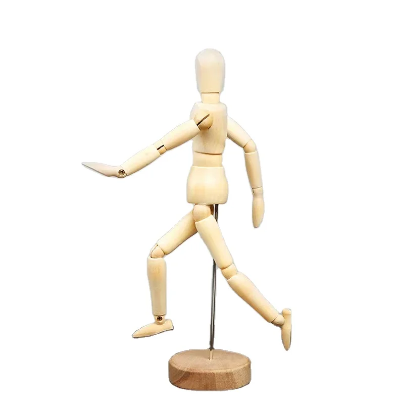 8 Inch 20 CM Artist Drawing Flexible Jointed Body Manikin for Comic Sketching and Art Drawing Wooden Human Mannequin
