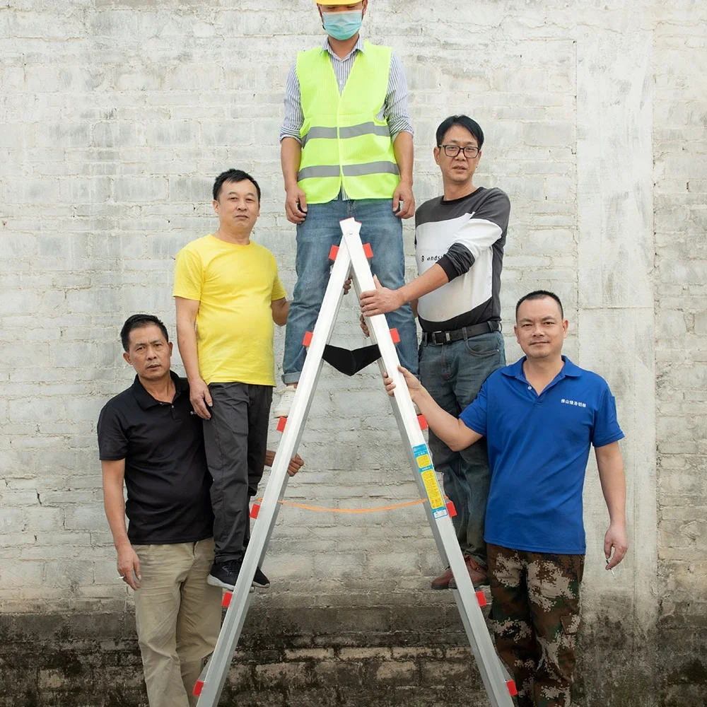 Professional Aluminum Folding Stainless Steel Pool  Scaffoldings Ladders   Stepladder Steeproof Hook Telescopic Ladder