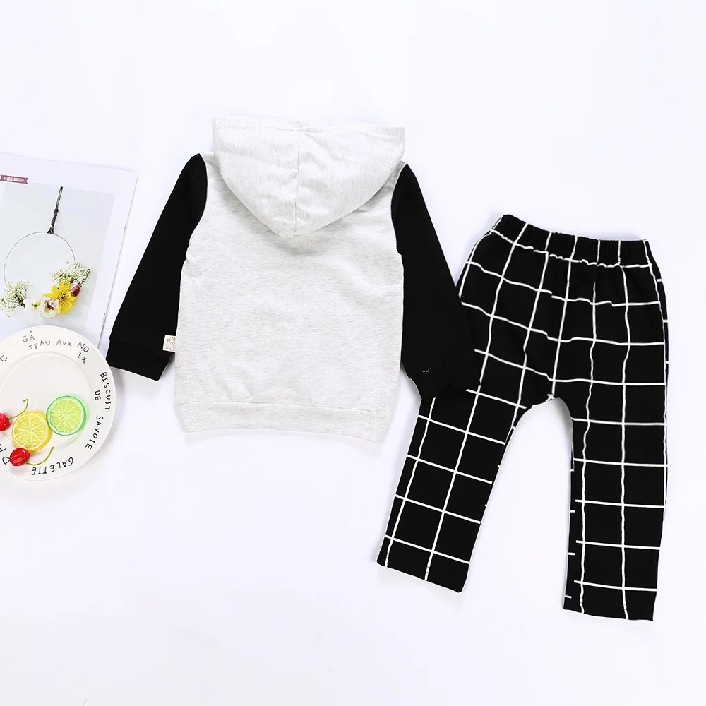 
Spring autumn baby boys hoodies sport suit children clothing set toddler casual kids tracksuit set 