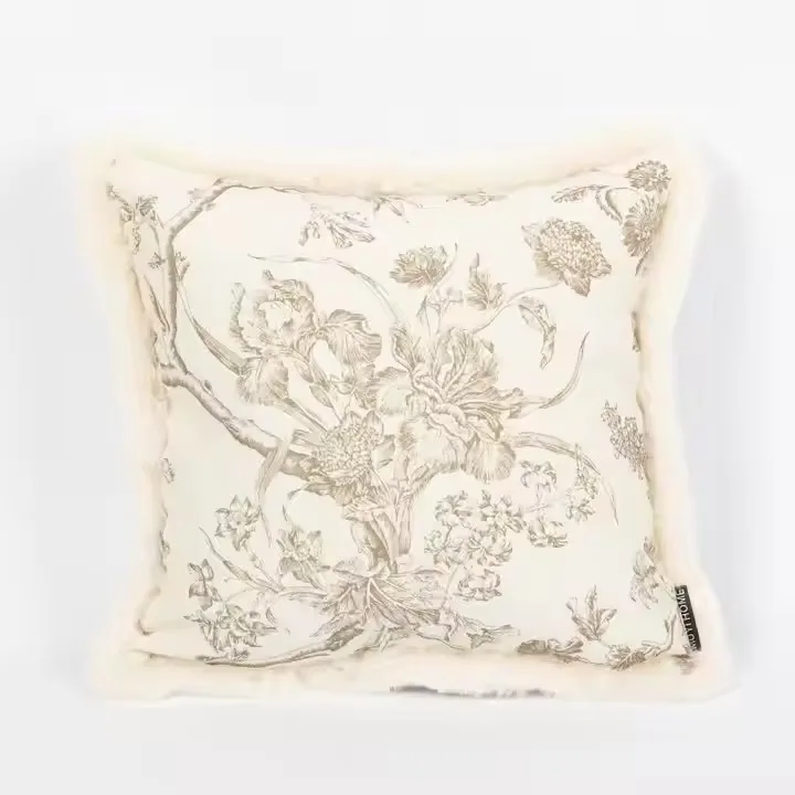 Оптовая продажа Новые товары жаккардовая черная наволочка с кисточками Новая китайская Съемная подушка